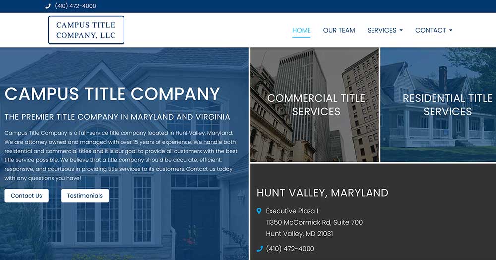 Campus Title Company Website