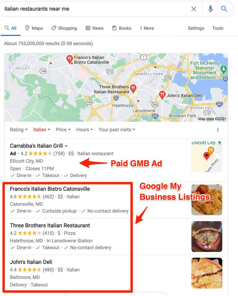 Google My Business Map Pack